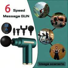 1600mAh Upgraded Portable Massage Gun, 30W Portable Muscle Massage Gun For Back And Neck Muscles, Massage Tool, Holiday Gift For Family, Girls And Boys, Christmas Gift, Thanksgiving Gift