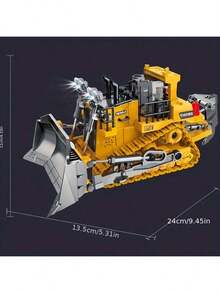 2.4Ghz 11 Channel Remote Control Excavator Toy - RC Construction Bulldozer Dump Truck Alloy Vehicles With Light And Sound - Birthday And Christmas Gifts(Some Parts Are Sent Random) - Multicolor - View 5