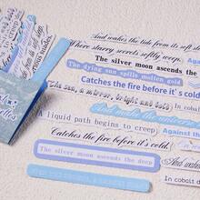 40 Stücke lange Streifen Vintage Aufkleber mit englischen Worten für Scrapbooking, Junk Journals, Dekoration, Feiertage, Weihnachten, Halloween, Valentinstag