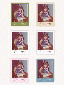 4*4cm 100pcs Customized 21st Birthday Photo Stickers, 21st Birthday Stickers, Personalized Birthday Party Stickers, Baby Shower, Single Girl, Solo Travel, School Supplies, Back To School Season - White Sticker - View 9