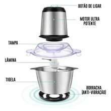 Electric Food Processor/Chopper 2L 110v - 銀色 - 查看 8