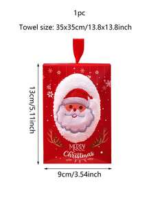 1pc Christmas Hand Towels - Soft Coral Fleece Bath & Kitchen Towels With Santa, Snowman And Tree Designs - Hanging Loop For Easy Storage - Holiday Decorations - Christmas Gift For Home, Office, Or Party Favors - Festive Bathroom Essentials, Christmas Towels