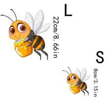 1pc/2pcs/3pcs Super Cute Honey Pot Bee Cartoon Decorative Stickers, Suitable For T-Shirts/Masks/Jeans/Backpacks, Machine Washable, Unisex DIY Stickers