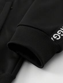 SHAGGA Men's Outdoor Fleece Hoodie Sweatshirt - Black - View 8