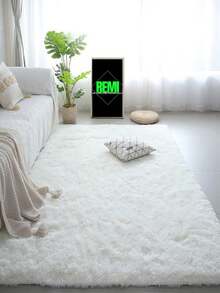 Luxury Shaggy Rug For Living Room Or Bedroom 2.00 X 1.40 - 白色 - 查看 4