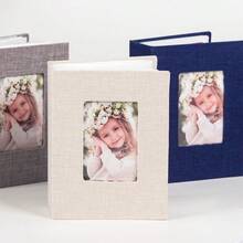 1pc 4x6 Photo Album, 100 Capacity, Linen Fabric Cover, Slip-In Pocket Style, Suitable For Wedding, Family, Vacation, Anniversary, Birthday Gifts, Anniversary Celebration, Perfect Gift - Multicolor - View 3