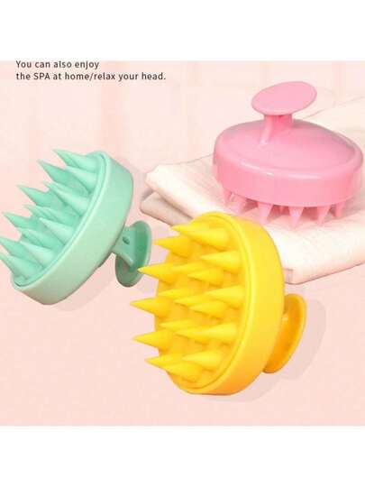 2 Stücke Silikon Kopfhaut Massage Shampoo Bürste, weiche Haare Waschbürste, Haarpflege Werkzeug