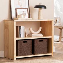 1pc/2pcs Hand Woven Storage Basket, Large Multifunctional Storage Basket, Woven Cubic Basket For Living Room, Bedroom, Home Storage, Kitchen, Dormitory, Office, Storage, Cosmetic Storage Box, Storage Box, Basket, Organization And Storage, Basket, Room Storage, Storage, Storage Box, Trash Can, Gift Basket, Gift Box, Gift Basket, Wall Cabinet, Decorative Home Decor, Kitchen Accessories - Coffee Brown - View 6