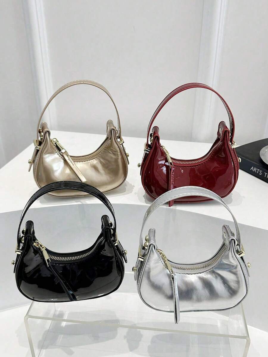 1 Túi xách PU cao cấp kiểu dáng nhỏ gọn mới, thời trang tiên phong, phối màu tươi trẻ, phong cách trẻ trung dành cho các bạn gái, có thể cầm tay, dây đeo vai không thể điều chỉnh, giản dị nhưng vẫn sành điệu, hoàn hảo cho những chuyến đi chơi và cũng có thể làm quà tặng cho bạn bè. - Túi xách PU - Xem 1