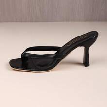 Sandalias de tacón de aguja de estilo minimalista, versátiles y transpirables para uso diario, para todas las estaciones