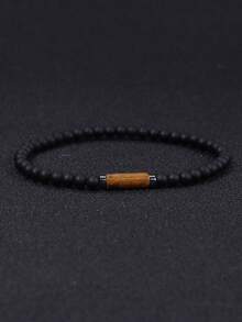 Vintage Beaded Bracelets For Men 4mm MIni Natural Stone With Agate & Tiger Eye Cylinder Men's Bracelets Prayer Beads Meditation Jewelry Gifts - Multicolor - View 12
