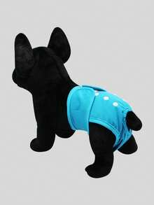 1 peça de fralda de pano para cachorro, calças higiênicas para animais de estimação com de cor sólida - Cinza - Ver 15