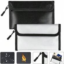 2200℉ Fireproof Money Bag Waterproof Document Envelope File Pouch Cash Box - Silver - View 1