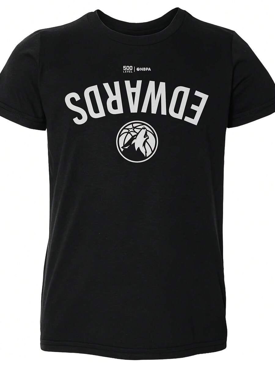 Anthony Edwa Minneta Timberwoes Invert WHT220G Classic Pure Cotton T-Shirt - The Perfect Combination Of Casual And Sporty Black Top For Both Men And Women, Suitable For Daily Wear And Gym, Is A Warm Gift For Husband And Wife - 黑4 - 查看 1