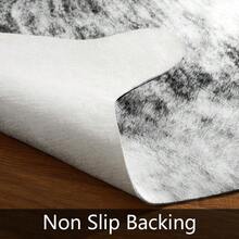 5'2" X 6'3" Faux Cowhide Rug - Cute Cow Print Area Carpet For Living Room & Bedroom | Multi-Color Animal Print Floor Mat For Office & Table Decor - 灰黑色 - 查看 4