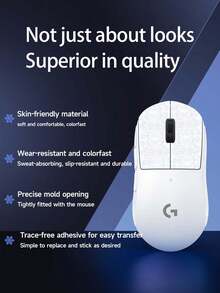 1 Stück GPW Anti-Rutsch Aufkleber, Aufkleber für Mäuse der ersten und zweiten Generation GPW, Schneeflocken Muster E-Sport Wireless Maus Aufkleber, glatte und abriebfeste Aufkleber, Maus Aufkleber mit voller Abdeckung - Pink, Blau und Weiß