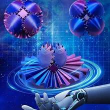 1个装 ADHD 齿轮球 3D 打印旋转球指尖玩具 - 齿轮球指尖球可缓解压力和焦虑 - 非常适合感官需求和手指锻炼 - 独特的家居和办公装饰，派对和创意礼物 - 彩色 - 查看 5