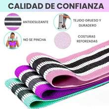 EDECOR 4 Pack Bandas de Resistencia, Bandas Elásticas Fitness, Ligas Elásticas de Látex Natural Multifuncional, para Yoga Pilate Crossfit Ejercicios en Casa y Gimnasio - Versátil - Ver 8