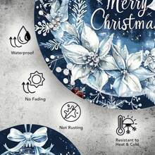 1 pièce Panneau métallique bleu Joyeux Noël - Décoration murale de vacances 2D, convient pour la maison, la cuisine, le café, le bureau - Cadeau de vacances parfait, meilleur choix de Noël, décoration de pièce idéale