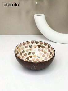 choxila 2 piezas Tazones de coco para dulces, recipiente de almacenamiento de joyas, recipiente de almacenamiento, recipiente para dulces, soporte para frutos secos, soporte para velas, útiles escolares, regalo de Navidad, vuelta al colegio, Día Nacional de Arabia Saudita - Cuenco de cáscara de coco - Ver 5