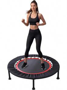 Brincolin Ejercitador Adulto, Trampolin Fitness, Resistente y Antideslizante, Marco de Acero Reforzado Redondo 91CM/36IN, con 30Pcs Resortes, para Aerobico, Jumping, Jercicio y Terapéutico(rojo) - 1 - Ver 3