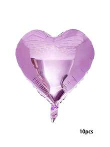 18英寸薰衣草紫色心形铝箔气球，适合女性生日、婚礼、情人节、周年纪念日、返校季及其他场合