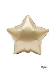 5/10个香槟金星形气球，浅金色和银色星形铝箔气球，18英寸大号金色氦气球，适合生日、周年纪念、婚礼派对装饰