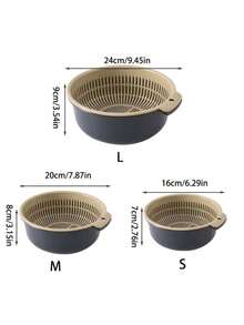 2/6 Vegetable Drainage Baskets, Plastic Vegetable Washing Baskets, Household Thickened Fruit Tray, Living Room Coffee Table, Drainage Basket, Kitchen Round Vegetable Washing Basin