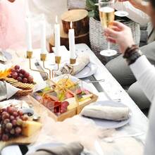 50 Pack Small Charcuterie Boxes With Lids - To Go Paper Charcuterie Box, Disposable Food Containers, 5Inch Dessert Boxes - Sandwich, Cookie, Sushi, Cake Slice, Strawberries Brown - 棕色 - 查看 6