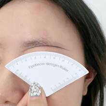 1pc Reusable Eyebrow Design Ruler Makeup Drawing Guide For Business Trip Or Home Use