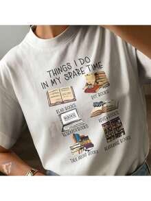 Literary Geek T-Shirt | Creative Fashion For Book And Reading Lovers - 白色 - 查看 1