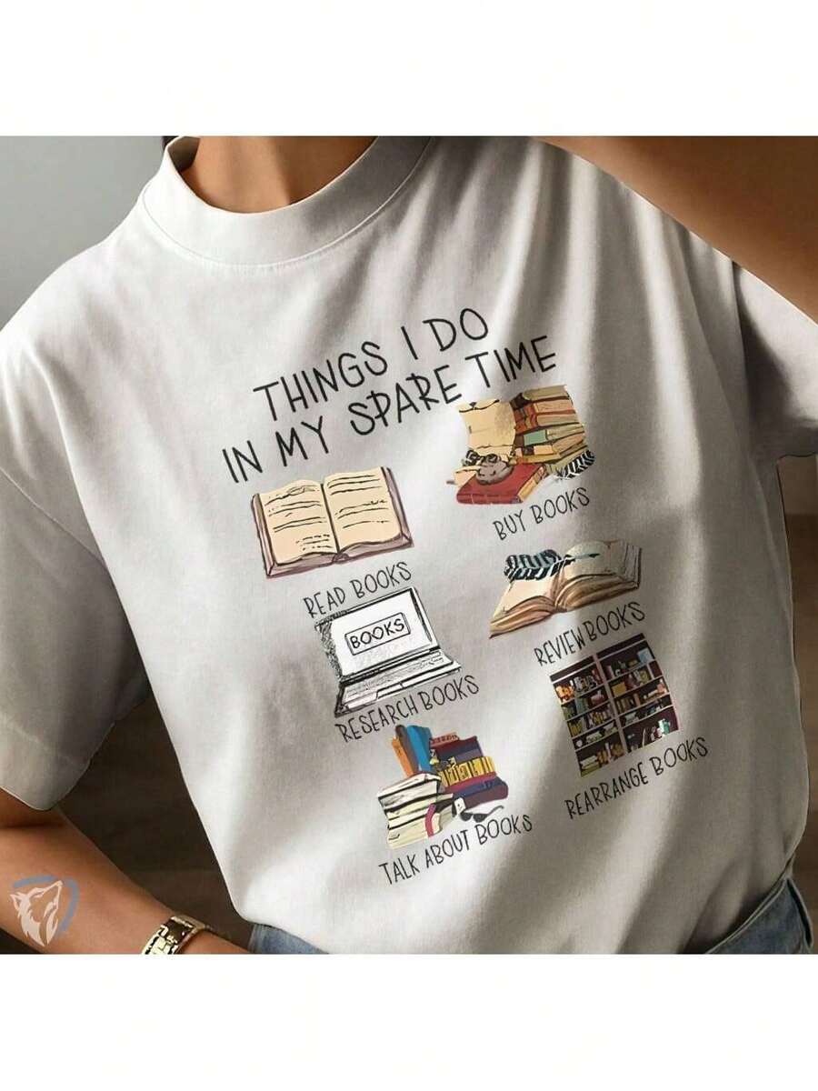 Literary Geek T-Shirt | Creative Fashion For Book And Reading Lovers - 白色 - 查看 1