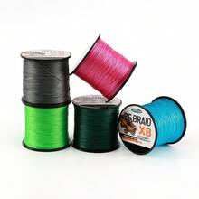 Línea de pesca trenzada de color para una mayor resistencia, multifilamento PE, línea de pesca trenzada de 8 hebras de 6 LB a 60 LB para agua salada y agua dulce