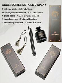 1/8 包 2 盎司/50 毫升藤条香薰礼盒套装，包含茉莉和薰衣草精油，无焰香薰机，清新空气，是家居装饰、酒店、客厅、书房、卧室、浴室的理想之选。 - 多色 - 查看 5