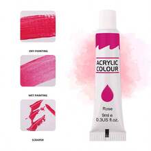 24/18/12 Colors Acrylic Paints - Good Coverage, Hand-Painted Wall Painting Graffiti, Painting Paints For Artists, Students, Beginners And Painters Painting, Canvas, Ceramics, Wood, Rock Painting Art Supplies Set - 12ml - 查看 6