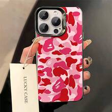 1pc Full Screen Pink Color Blocks Compatible For Phone 16/15/14/13/12/11/8/ 7ProMax/Pro/Plus/Xs Max/XS/X,For Compatible With Colored Simple And Personalized Black Letterssilver Hard Shell, Fall Prevention Anti-Shock, Anti-Slip, Anti Drop, Camera Lens Protection, Silicone Anti Wear Phone Case  ﻿ ﻿ ﻿ ﻿ - màu đen - Xem 3