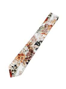 ZLQ&GOU 1pc Cotton Ditsy Floral Necktie, 6.5cm Blue & Green Ditsy Floral Men's Tie, Suitable For Casual Occasions