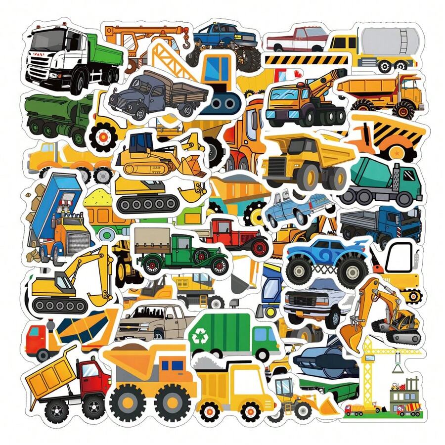 50 cái/gói Xe tải xây dựng dễ thương, Xe tải chở hàng, Nhãn dán thẩm mỹ lãng mạn cổ điển, Nhãn dán thẩm mỹ hoạt hình vui nhộn đáng yêu để làm sổ lưu niệm, Văn phòng phẩm tự dán, Thẻ, Phong bì, Đàn ghi-ta, Đồ trang trí nhạc cụ, Quà tặng ngày lễ, Đồ dùng tiệc cho thanh thiếu niên, Phần thưởng, Sự khích lệ, Nhãn dán động lực, Năm mới, Mùa đông - Nhiều màu - Xem 1