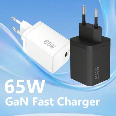 65W GaN USB-C Charger, Fast Compact Charging Adapter Compatible With Pro, HP Spectre, Perfect Gift For Thanksgiving, Halloween, Also Suitable For Galaxy S25/S24/S23/S22, 17/16/15/14/13/12/11, Supports Fast Charging