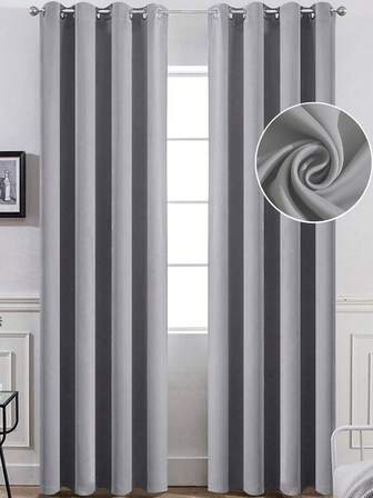 1 st mjuk och hudvänlig multifunktionell mörkläggningsgardin, elegant minimalistisk enfärgad retro grå färg för vardagsrum och sovrum, UV-skydd