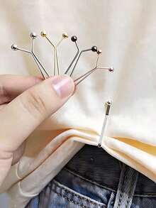 8/4/2pcs Invisible U-Shaped Waist Clamps, Waist Clip, No Nails, No Sewing Pants Waist Reducer, Pant Leg Fixator, Sleeve Length Adjustor, Curtain Clamp, Clothes Length Shortener, Women Headscarf, Scarf Clip, U-Shape Clip Anti-Exposure, Suitable For Daily Life, Clothes, Skirts, Headpieces