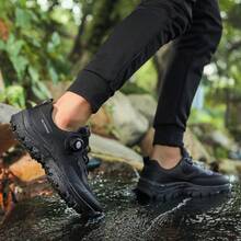 Men's Rotating Buckle Waterproof Sports Shoes | Slip-Resistant, Durable Outdoor Hiking Shoes | One-Click Slip-On Ease (Lifesaver For Lazy Days) Tech-Enhanced Casual Shoes | A Hidden Gem – Essential For Outdoor Adventures And Commuting