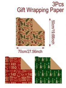 3 tờ giấy gói quà Giáng sinh vui vẻ 70*50cm, giấy Kraft màu vàng, giấy gói quà năm mới, đồ dùng sinh nhật, đồ trang trí Giáng sinh, giấy gói hoa, bao bì quà tặng, giấy gói đám cưới, đồ trang trí tiệc Giáng sinh, Giáng sinh - Nhiều màu - Xem 9