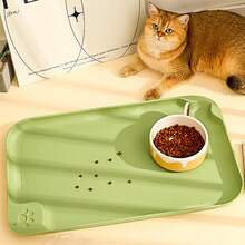 Alfombrilla antideslizante y resistente al agua para tazones de mascotas, alfombrilla para tazones de gato