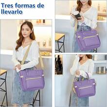 Loncheras para mujer y hombre, Lonchera termica de gran capacidad, impermeable y a prueba de fugas, adecuado para oficinas, campamentos, picnics(Negro) - Morado - Ver 5