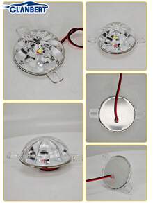 GLANBERT 2件装12V七彩装饰照明LED灯氛围灯车底灯摩托车装饰配件通用型防尾随汽车底盘灯电动车摩托车防雾灯18种模式切换防止追尾