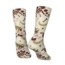 1pair Cretaceous Dinosaur Pattern Illustration Printing Socks Men's 360-Degree 3D Printing Socks Digital Customized Printing Socks Socks