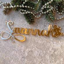 1pc/3pcs/5pcs Custom Acrylic/Wooden Christmas Ornament – Personalized Name Hanging Decoration With Festive Designs, Holiday Tree Decor, Wood Xmas Decor, Laser Cut Names, Bauble, Gift Tags, Your Logo, Home Gift Backdrop Name Sign, Christmas Decor Engraved