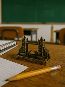 1pc London Tower Bridge Metal Model Decor, Practical Pencil Sharpener, Desktop Decoration, Travel Souvenir Gift For Family And Friends - Multicolor - View 1