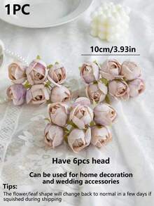 1/3/5/250 piezas Ramo artificial de brotes de té de 10cm para decoración del hogar, comedor, dormitorio, fiestas, cumpleaños, jardín exterior, bodas, centros de mesa, jarrones, decoración de balcón y pared, oficina, festivales - marrón - Ver 2